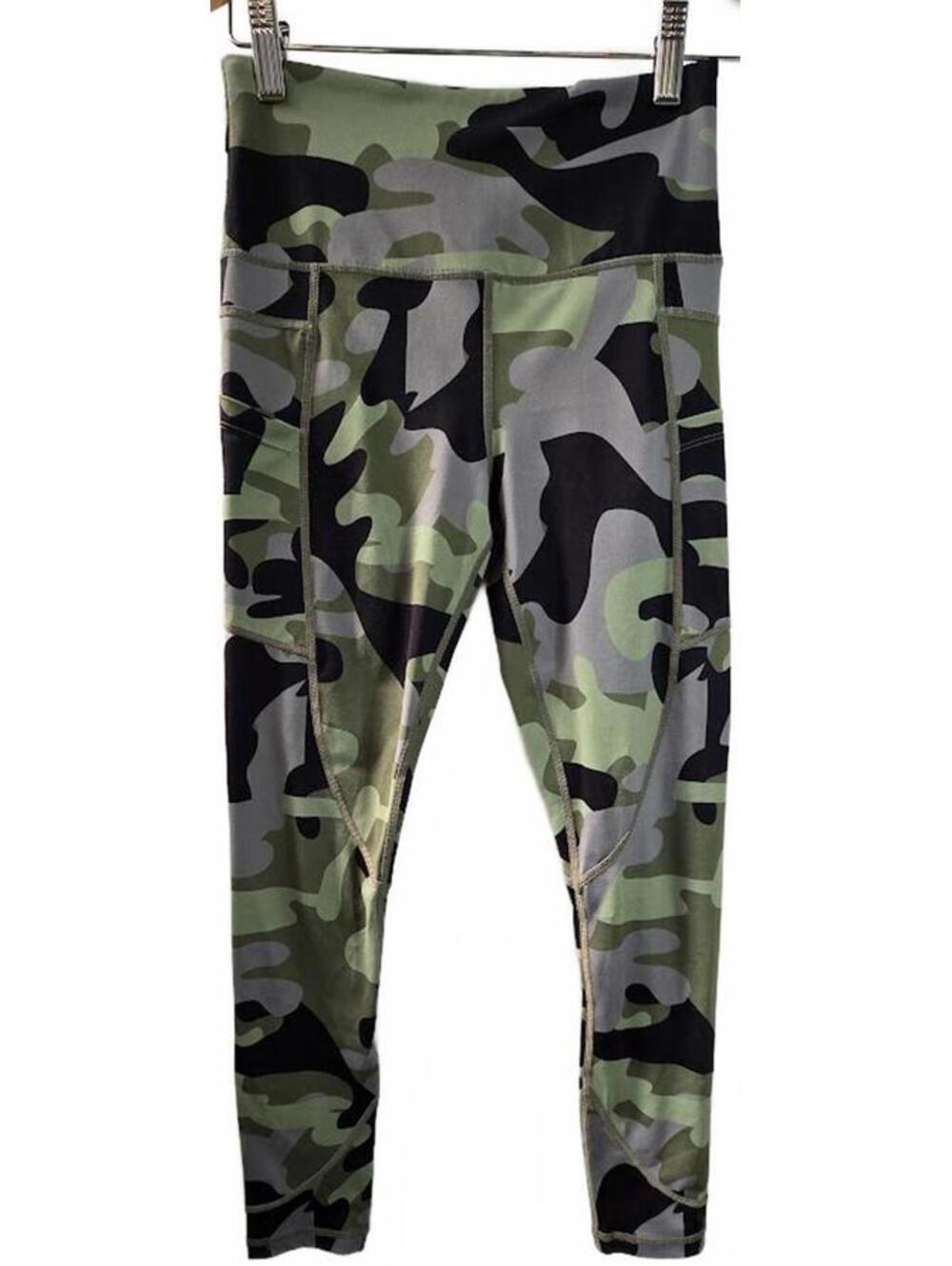 Zyia Active Camouflage Print Leggings with Side Pockets Size 4